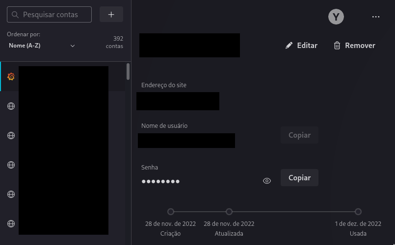Firefox passwords screen
